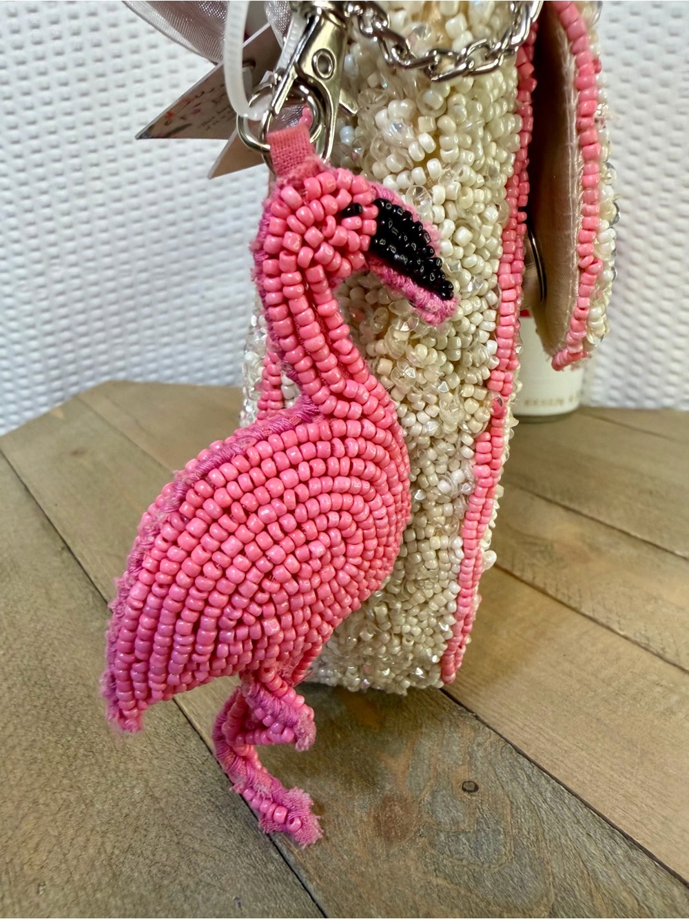 Viral Beaded Flamingo Bag w/Flamingo Bag Charm!! - Picture 9 of 9